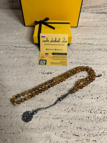 سبحه كهرمان حر شوائب طبيعية