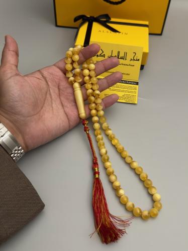 سبحه كهرمان حر  سوبر صافي طبيعية