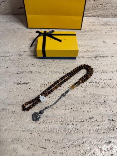 سبحه كهرمان حر شوائب طبيعية