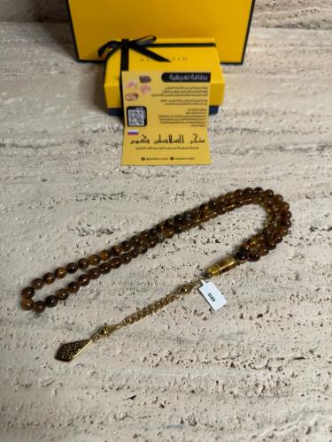 سبحه كهرمان حر شوائب طبيعية