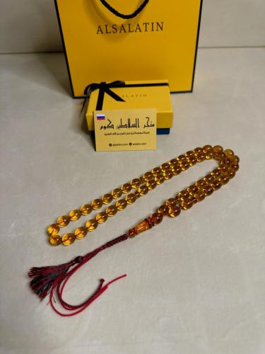 سبحه كهرمان حر شفاف  طبيعية قصة بيض حمام