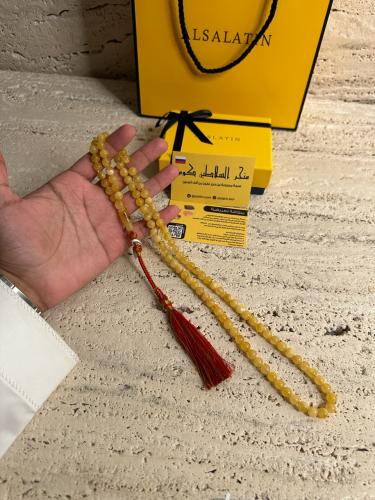 سبحه كهرمان حر شوائب طبيعية