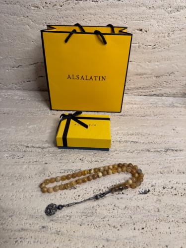 سبحه كهرمان حر شوائب طبيعية