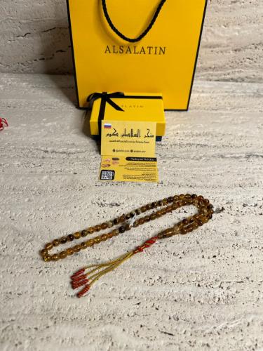 سبحه كهرمان حر شوائب طبيعية