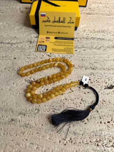 سبحه كهرمان حر شوائب طبيعية