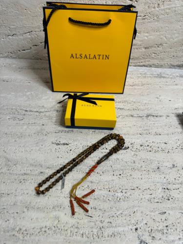 سبحه كهرمان حر شوائب طبيعية