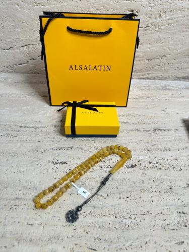 سبحه كهرمان حر شوائب طبيعية