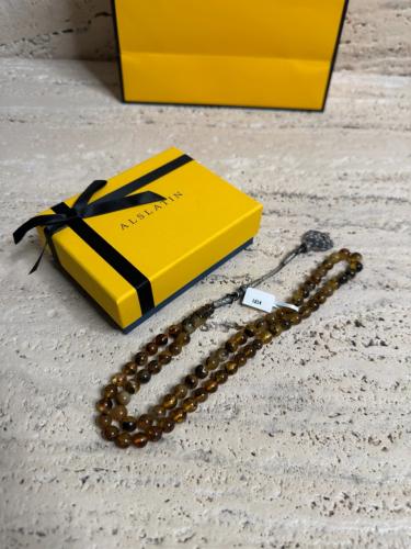 سبحه كهرمان حر شوائب طبيعية