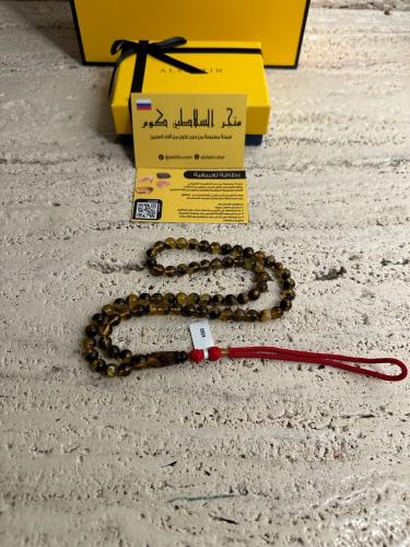 سبحه كهرمان حر شوائب طبيعية