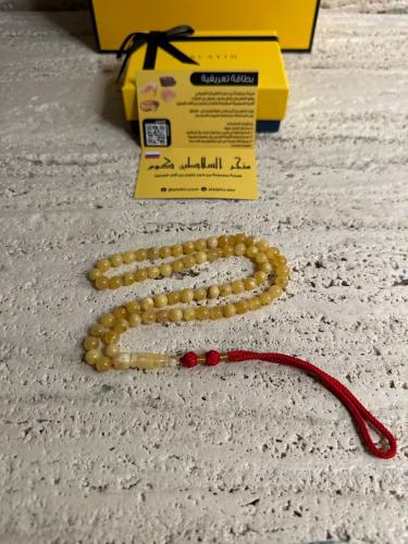 سبحه كهرمان حر شوائب طبيعية