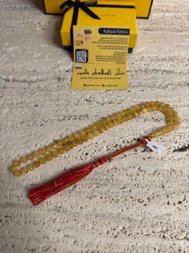 سبحه كهرمان حر شوائب طبيعية