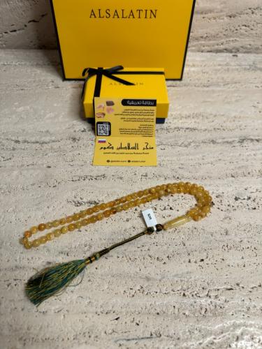 سبحه كهرمان حر شوائب طبيعية