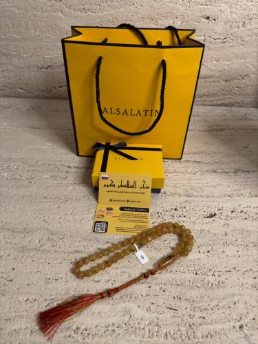 سبحه كهرمان حر شوائب طبيعية