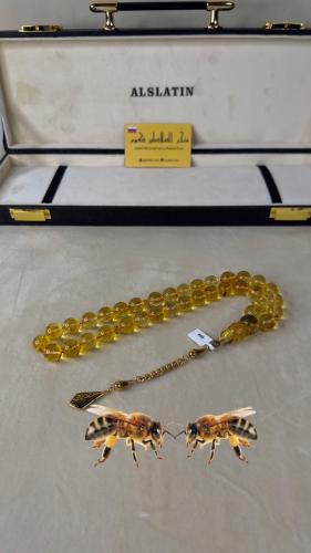 سبحه كهرمان حر حشرات طبيعية