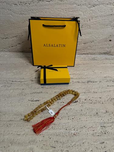 سبحه كهرمان حر شوائب طبيعية