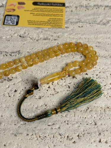 سبحه كهرمان حر شوائب طبيعية