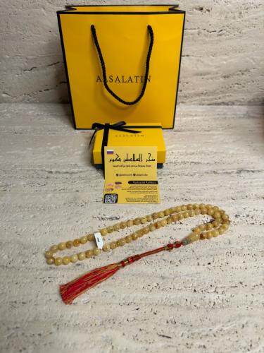 سبحه كهرمان حر شوائب طبيعية