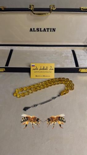 سبحه كهرمان حر حشرات طبيعية