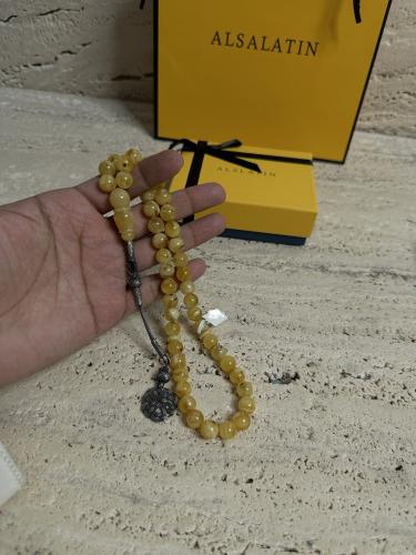 سبحه كهرمان حر شوائب طبيعية