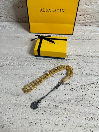 سبحه كهرمان حر شوائب طبيعية