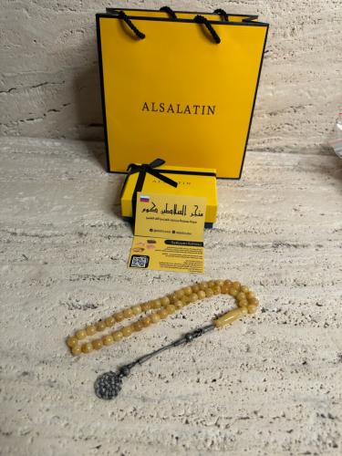 سبحه كهرمان حر شوائب طبيعية