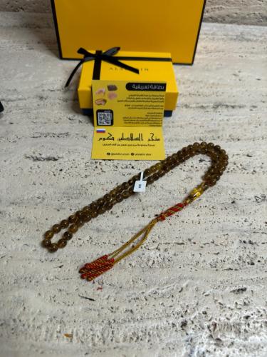 سبحه كهرمان حر شوائب طبيعية