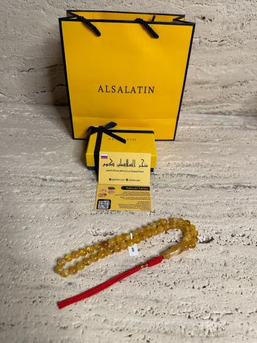 سبحه كهرمان حر شوائب طبيعية