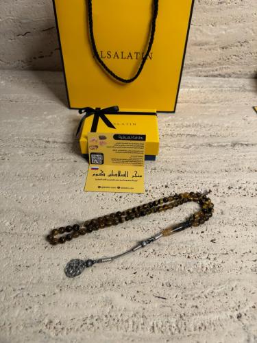 سبحه كهرمان حر شوائب طبيعية