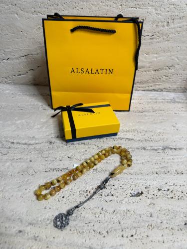 سبحه كهرمان حر شوائب طبيعية