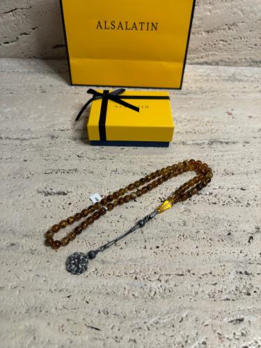 سبحه كهرمان حر شوائب طبيعية