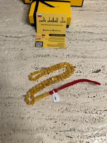 سبحه كهرمان حر شوائب طبيعية