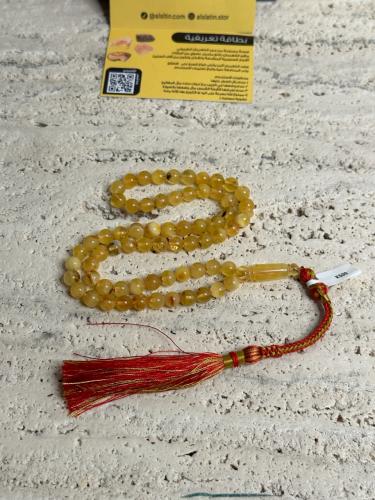 سبحه كهرمان حر شوائب طبيعية