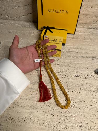 سبحه كهرمان حر شوائب طبيعية