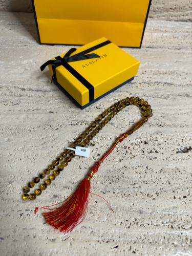 سبحه كهرمان حر شوائب طبيعية