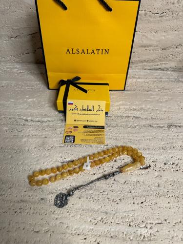 سبحه كهرمان حر شوائب طبيعية