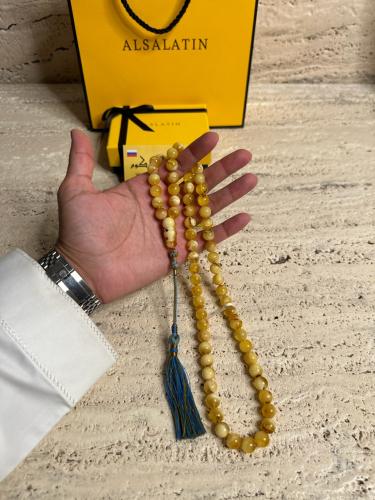 سبحه كهرمان حر شوائب طبيعية