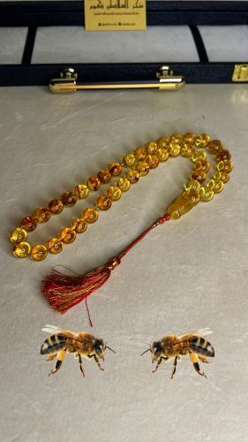 سبحه كهرمان حر حشرات طبيعية