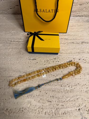 سبحه كهرمان حر شوائب خفيفة طبيعية