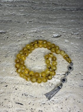 سبحه كهرمان حر شوائب طبيعية