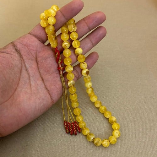 سبحه كهرمان حر شوائب طبيعية