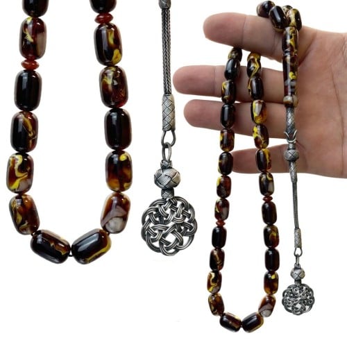 سبحة بكلايت بطربزونه فضه  الطربزونه صناعة يدوية