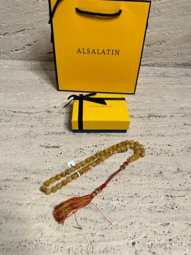 سبحه كهرمان حر شوائب طبيعية