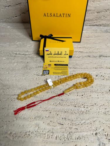 سبحه كهرمان حر شوائب خفيفة طبيعية