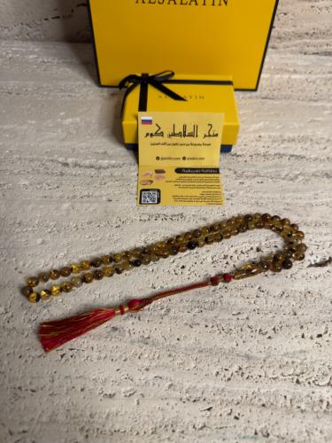 سبحه كهرمان حر شوائب طبيعية