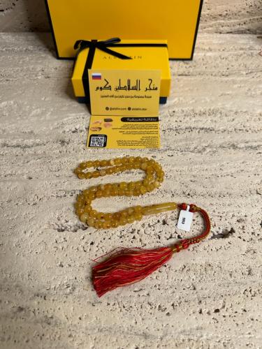 سبحه كهرمان حر شوائب طبيعية