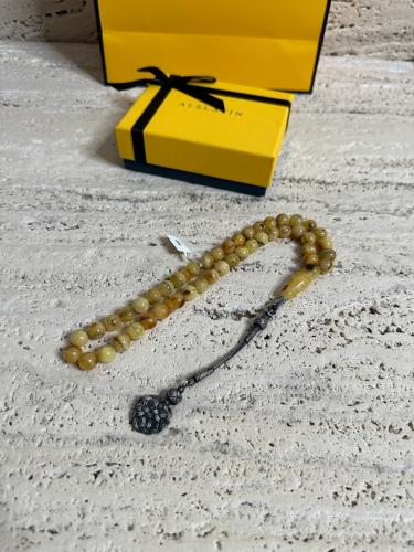 سبحه كهرمان حر شوائب طبيعية