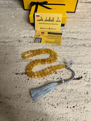 سبحه كهرمان حر شوائب طبيعية