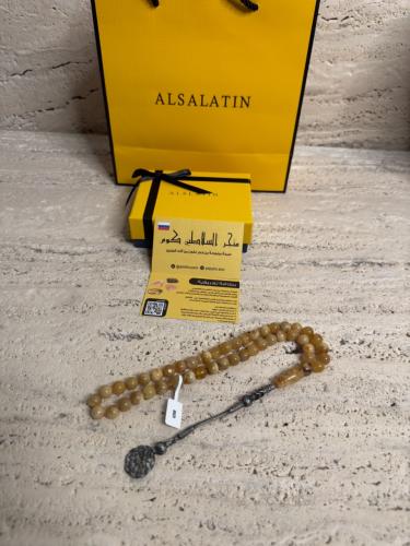 سبحه كهرمان حر شوائب طبيعية