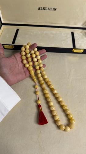 سبحه كهرمان معرق ومعجن  حر  سوبر صافي طبيعية