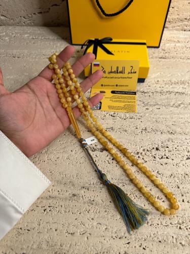 سبحه كهرمان حر شوائب طبيعية